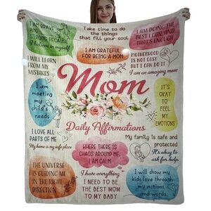 Mother's Day Throw Blanket for Mothers Day Gift! Birthday Gift! Size 60 X 50in